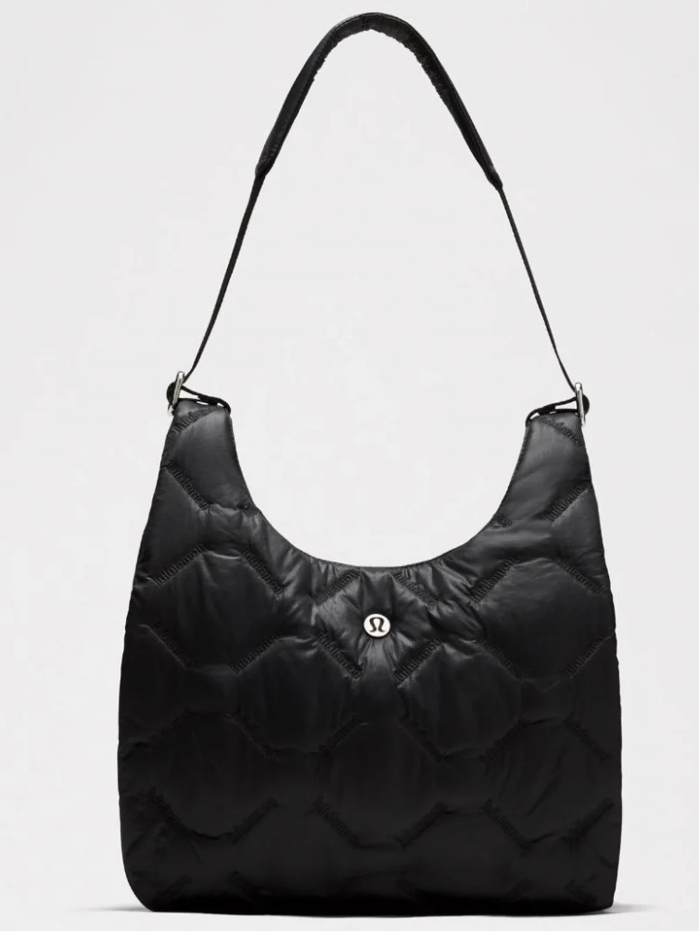 Lululemon Black Quilted Shoulder Hobo Bag